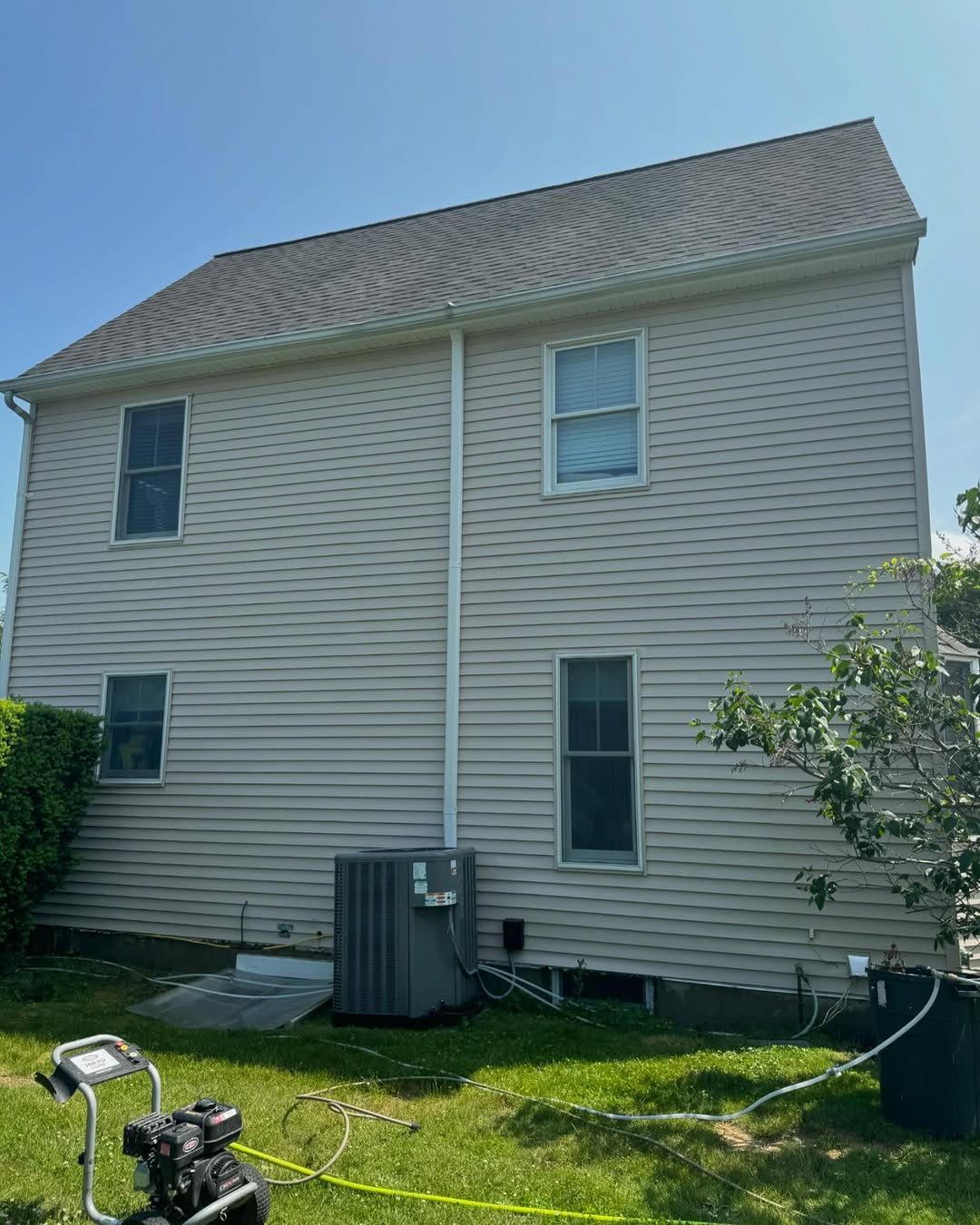 Clean siding after wash