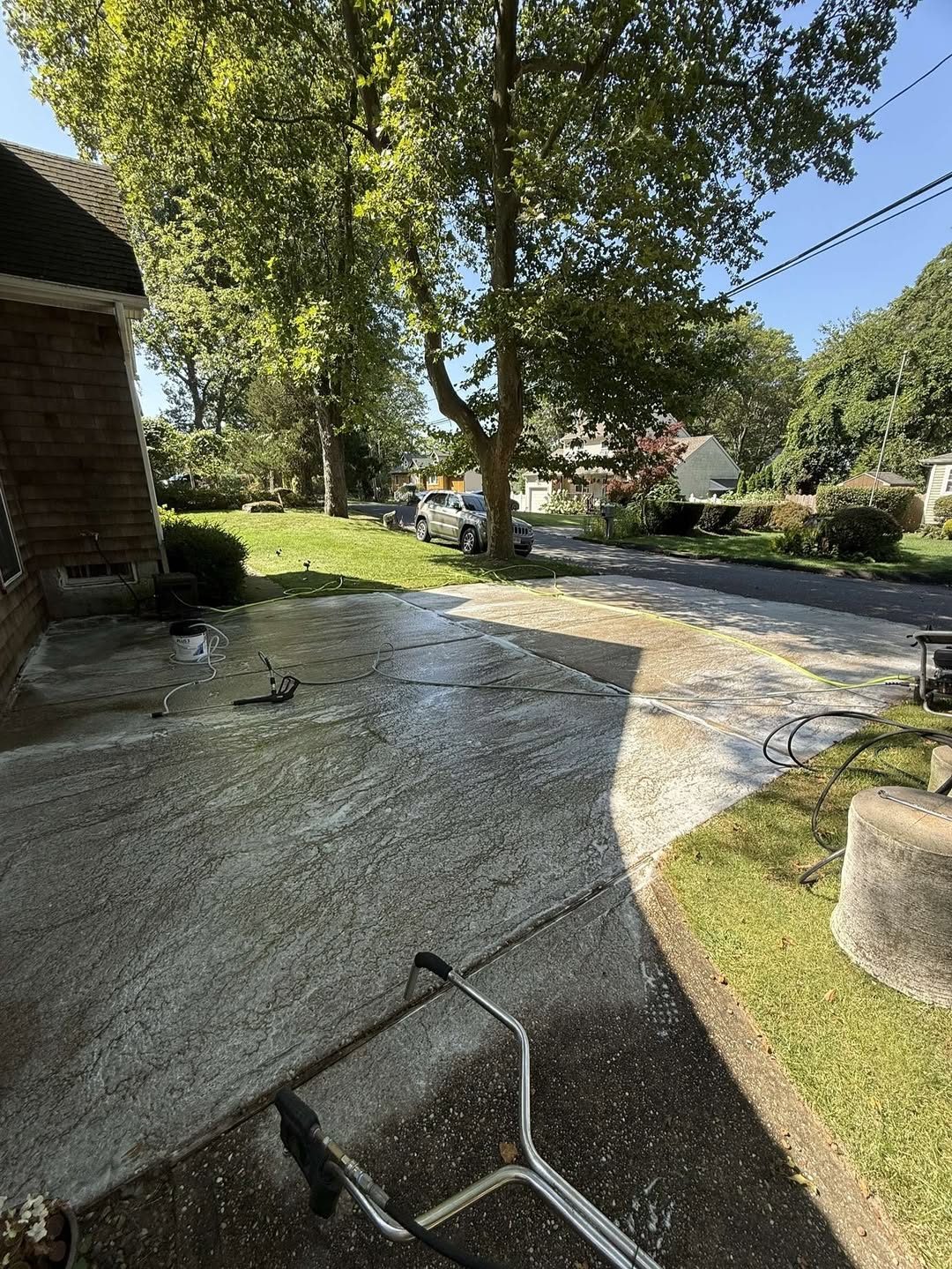 Cleaned driveway