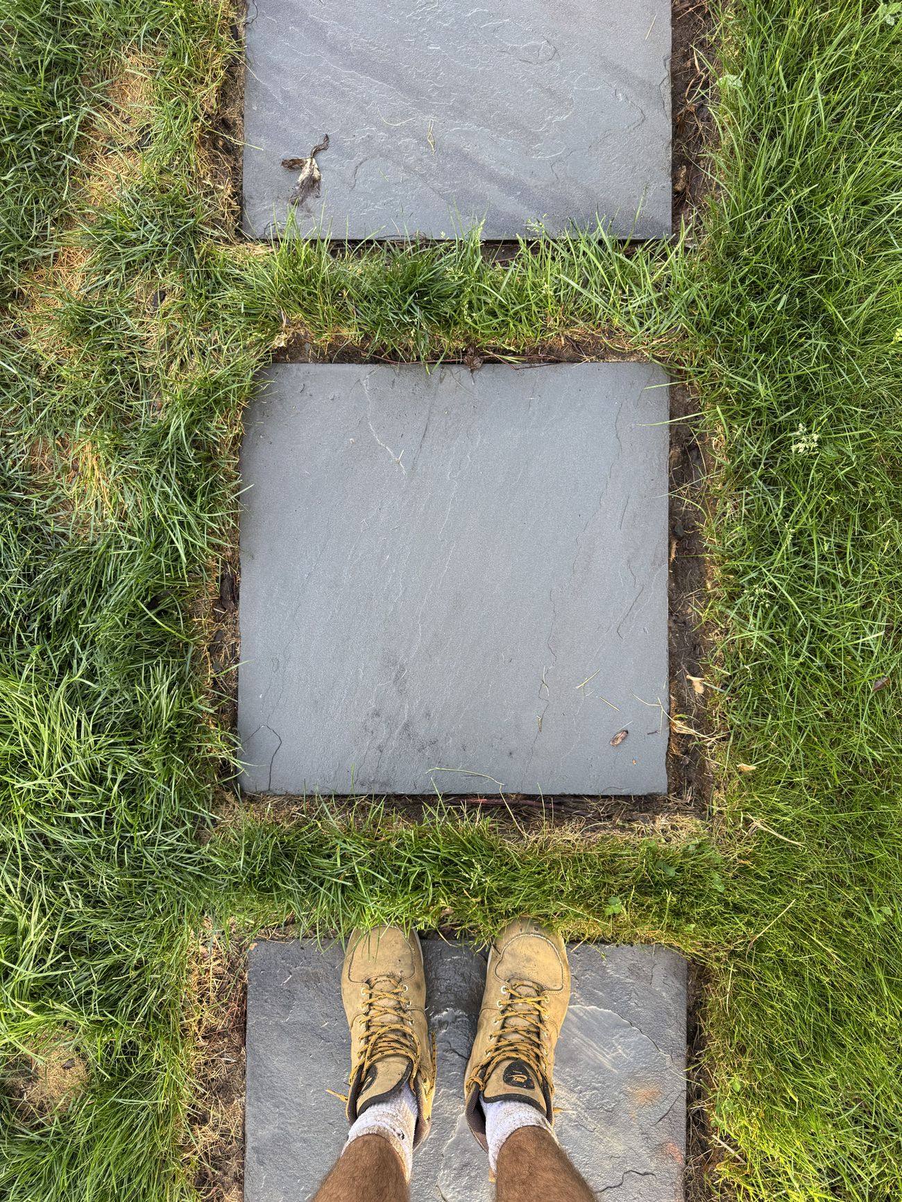 Cleaned stepping stones